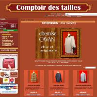 Site e-commerce Comptoir des Tailles. Vente en ligne de vêtemets homme grandes tailles.
Site dont le design a été pensé par le client
https://www.comptoirdestailles.fr - vente en ligne - RESPONSIVE tous écrans